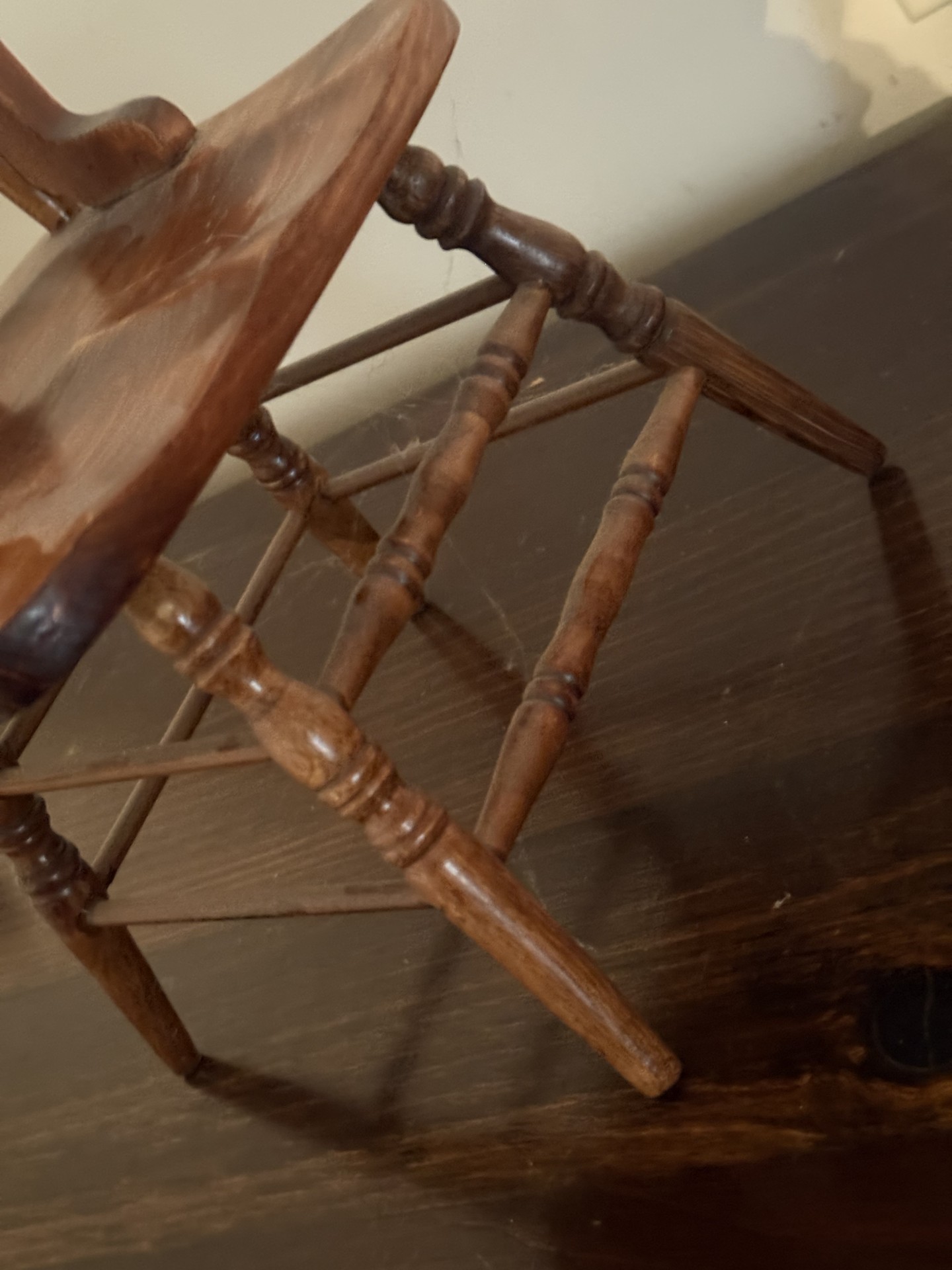 Miniature pressed-back wooden chair - image 7 of 11