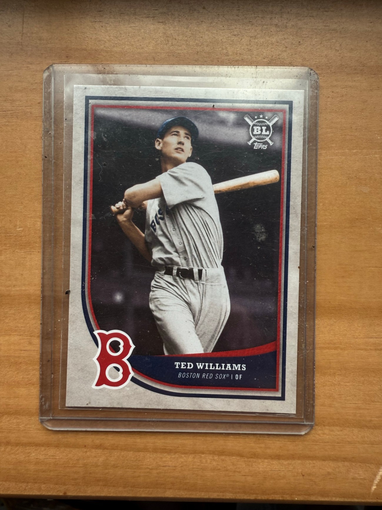 Ted Williams Boston Red Sox baseball card with back stats and related notes - image 1 of 3