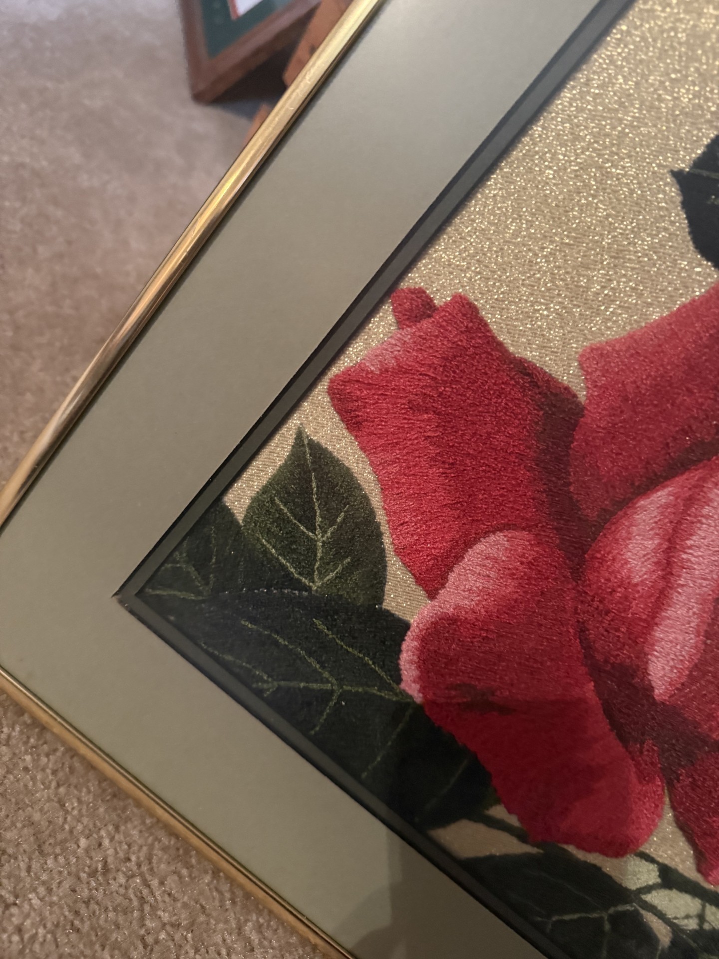 Framed Red Rose Artwork - image 6 of 12