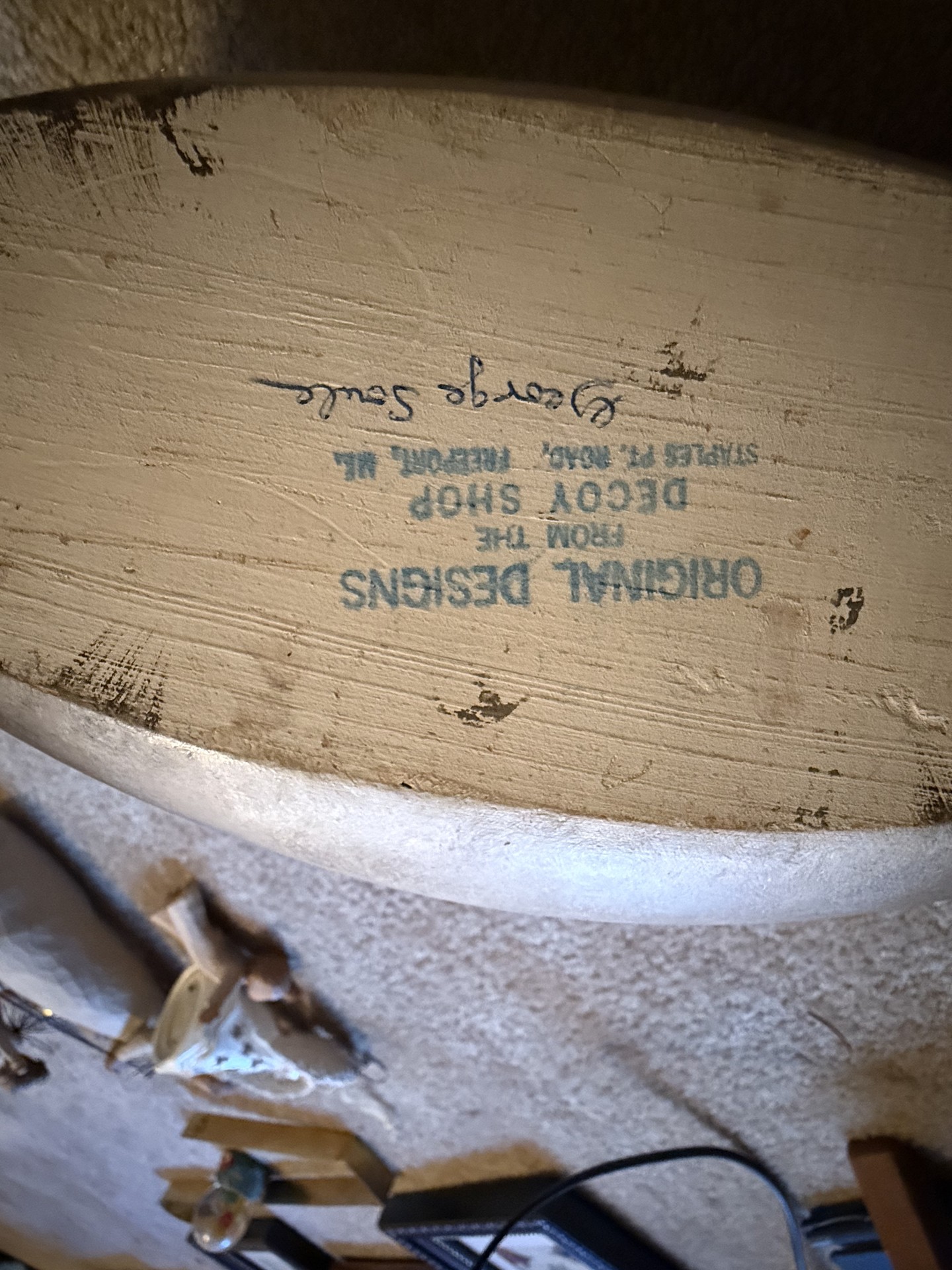 Duck-themed decorative collection with carved decoys, metal bank, and framed art - image 12 of 20