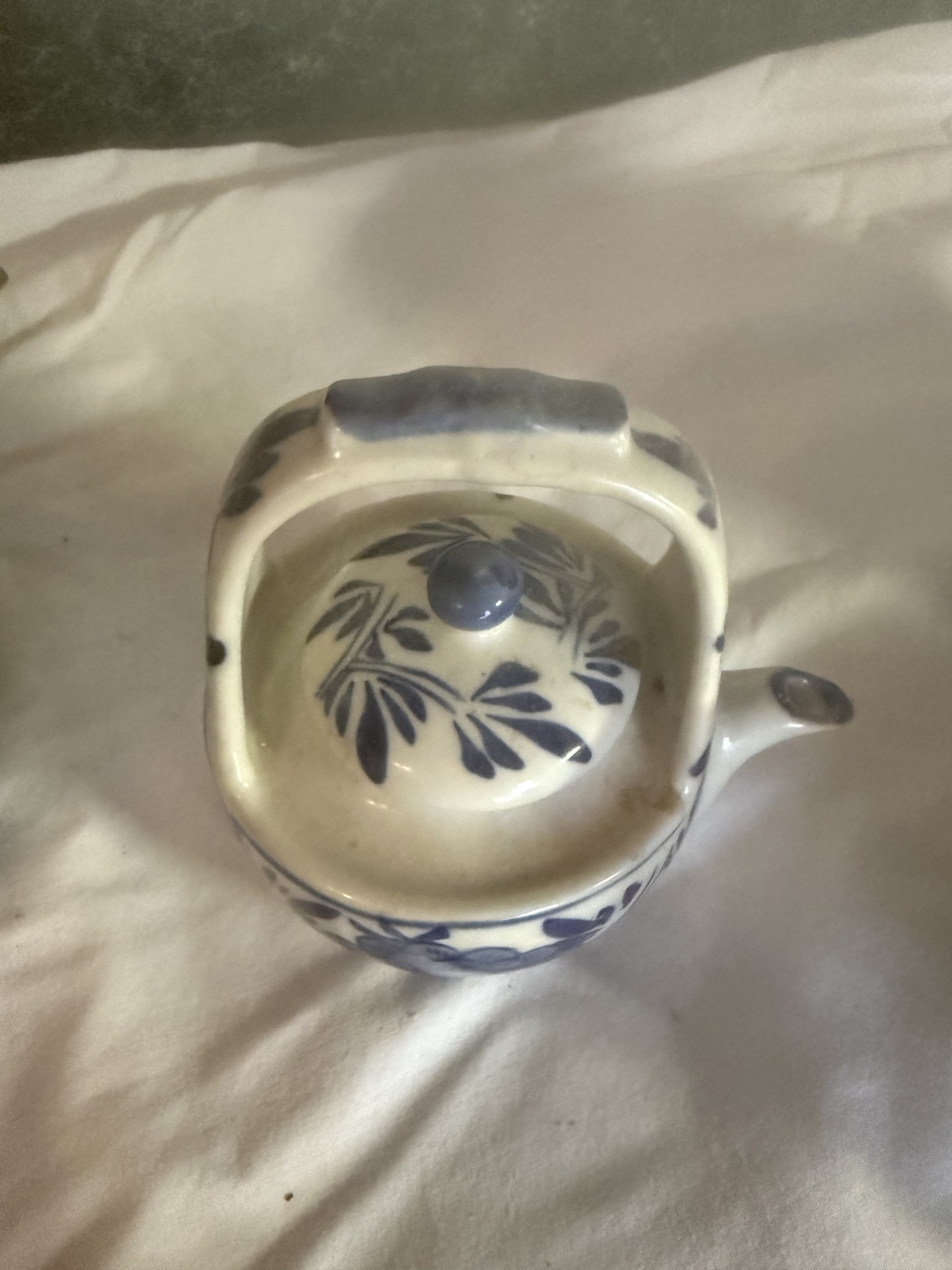 Folk Craft Sponge Nantucket & Otagiri Blue and White Porcelain Tea Set with Accessories - image 7 of 10