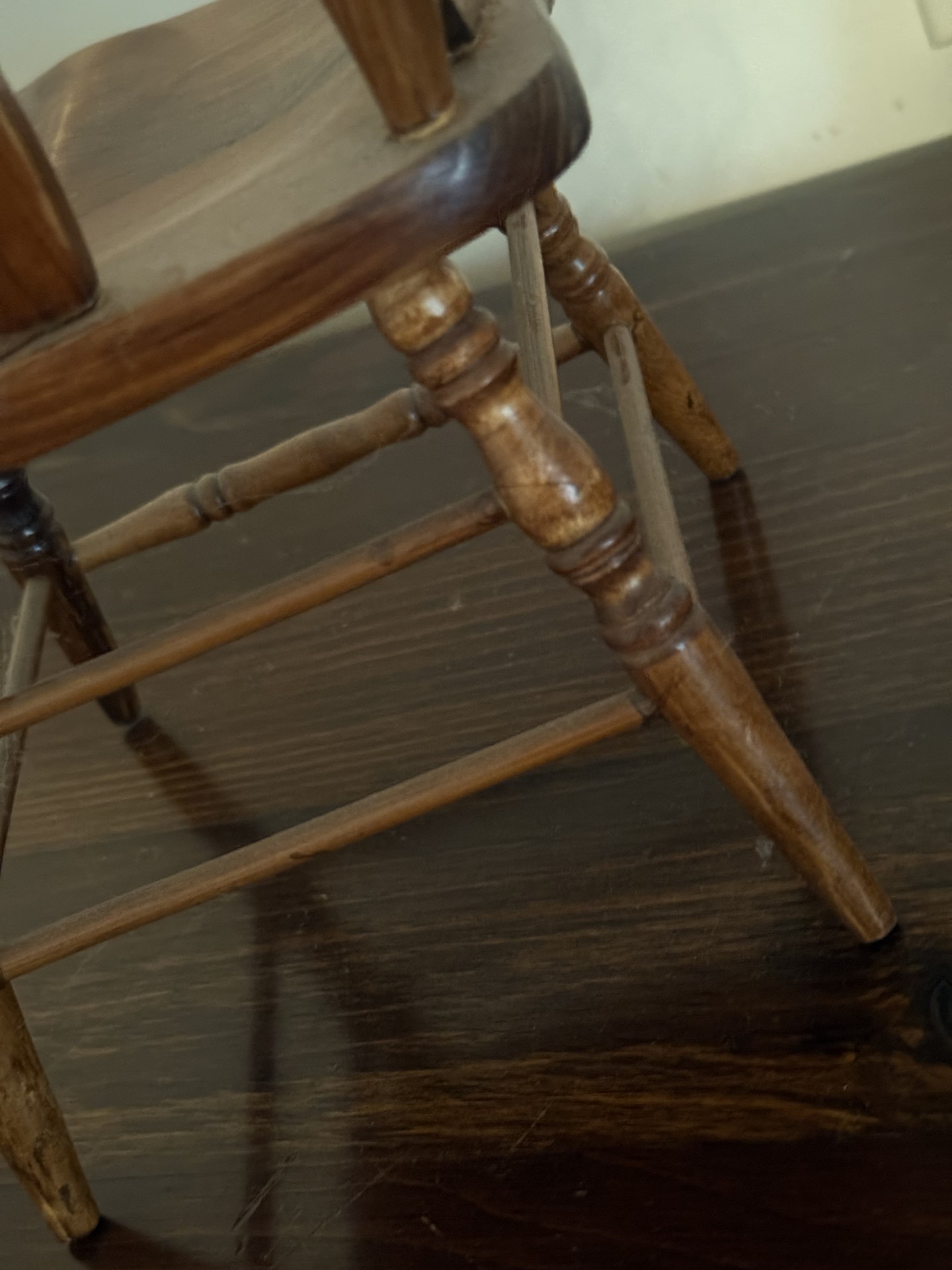 Miniature pressed-back wooden chair - image 6 of 11