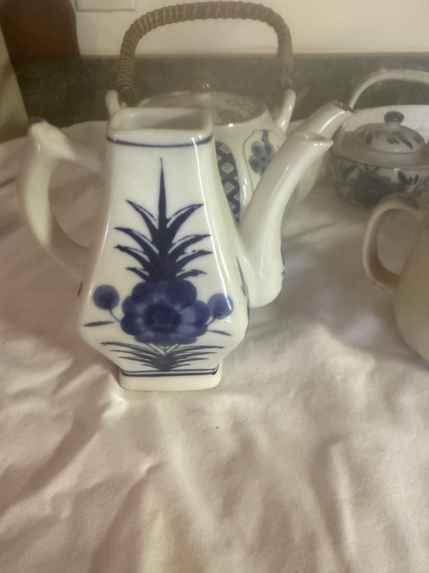 Folk Craft Sponge Nantucket & Otagiri Blue and White Porcelain Tea Set with Accessories - image 2 of 10