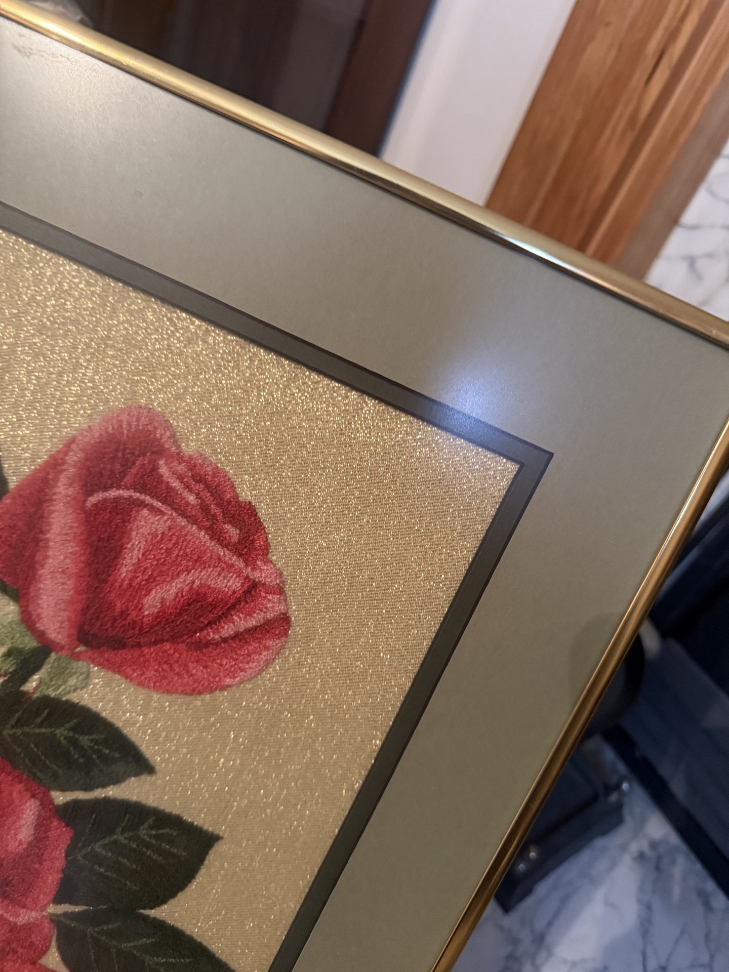 Framed Red Rose Artwork - image 3 of 12