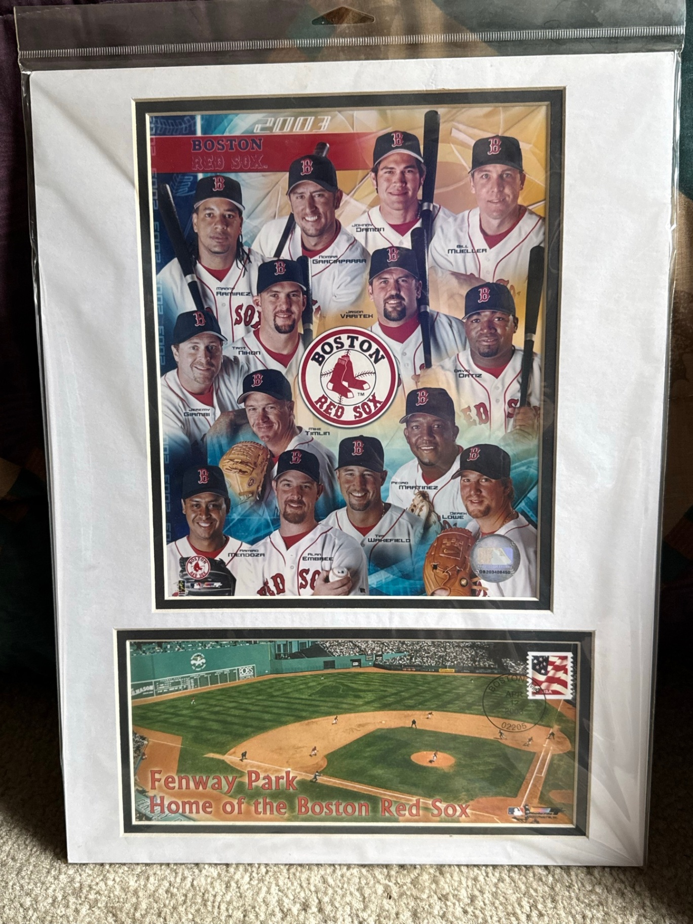 Framed 2003 Boston Red Sox Team Photo Collage - image 1 of 3