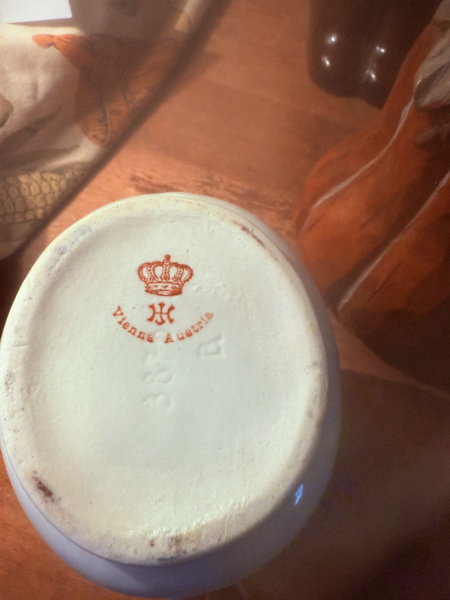 Brown ceramic rooster figurines with a white Vienna Austria porcelain piece - image 3 of 10