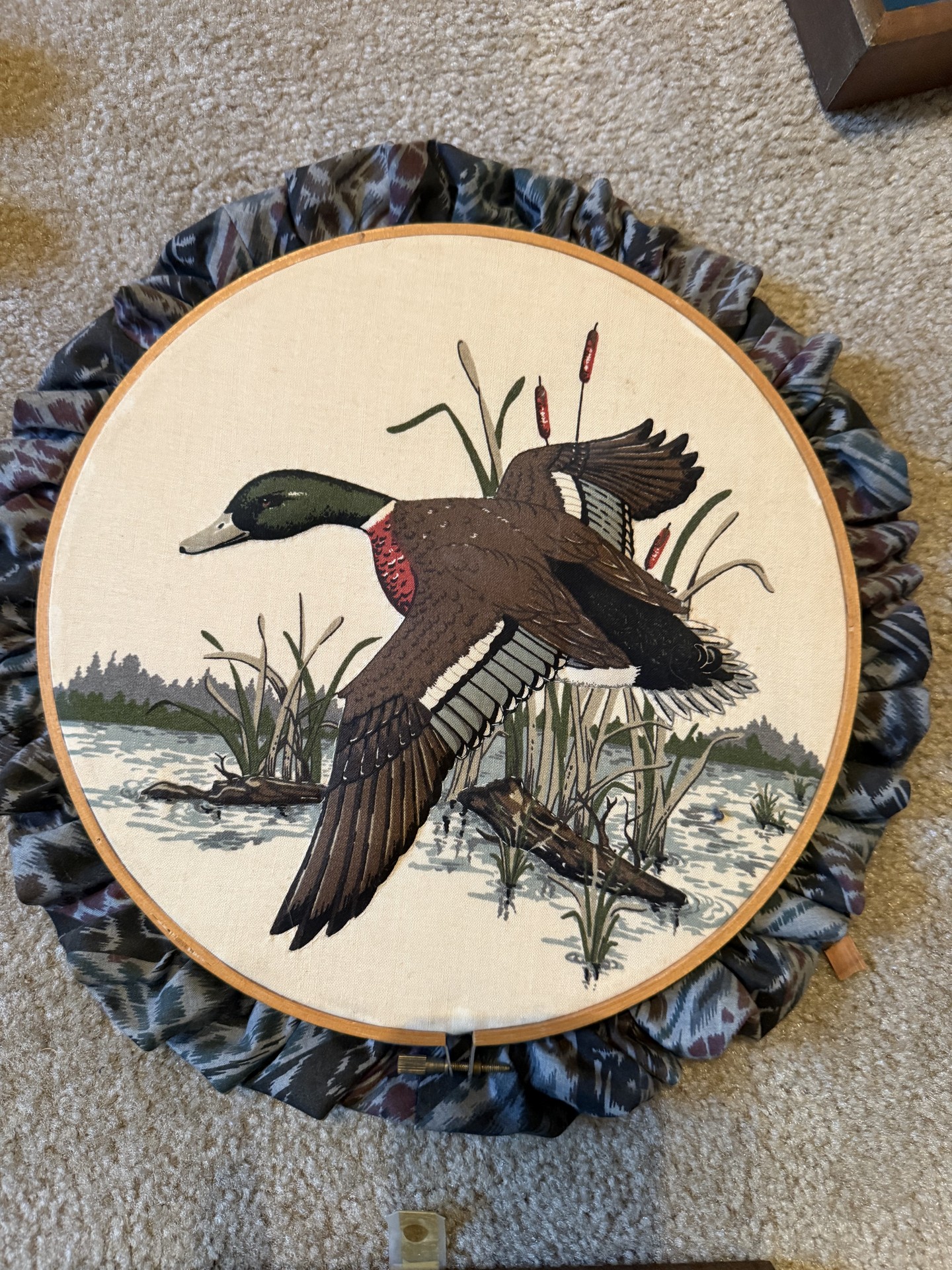 Duck-themed decorative collection with carved decoys, metal bank, and framed art - image 19 of 20