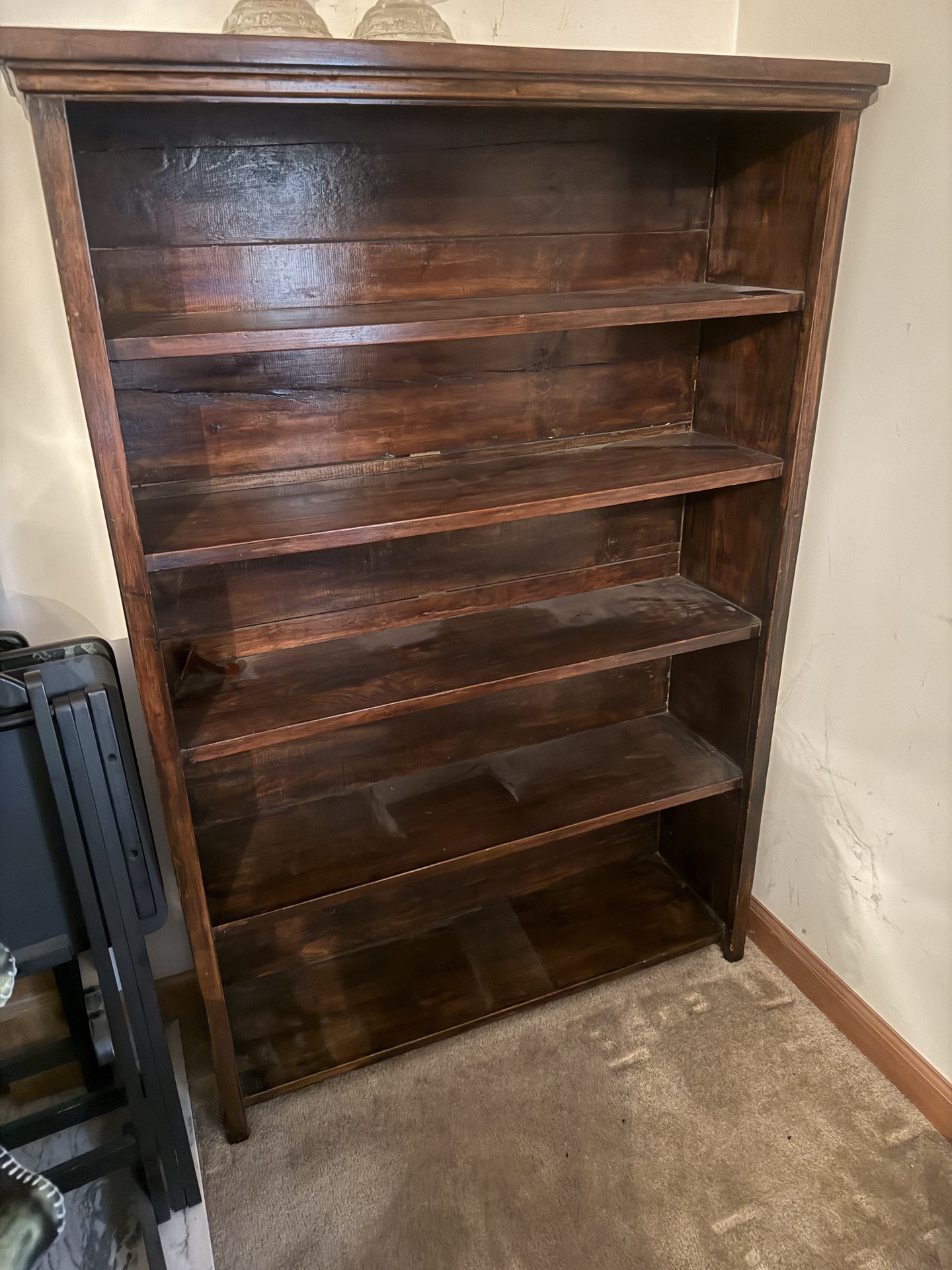 Dark Finish Wooden Bookcase with Five Shelves - image 6 of 6
