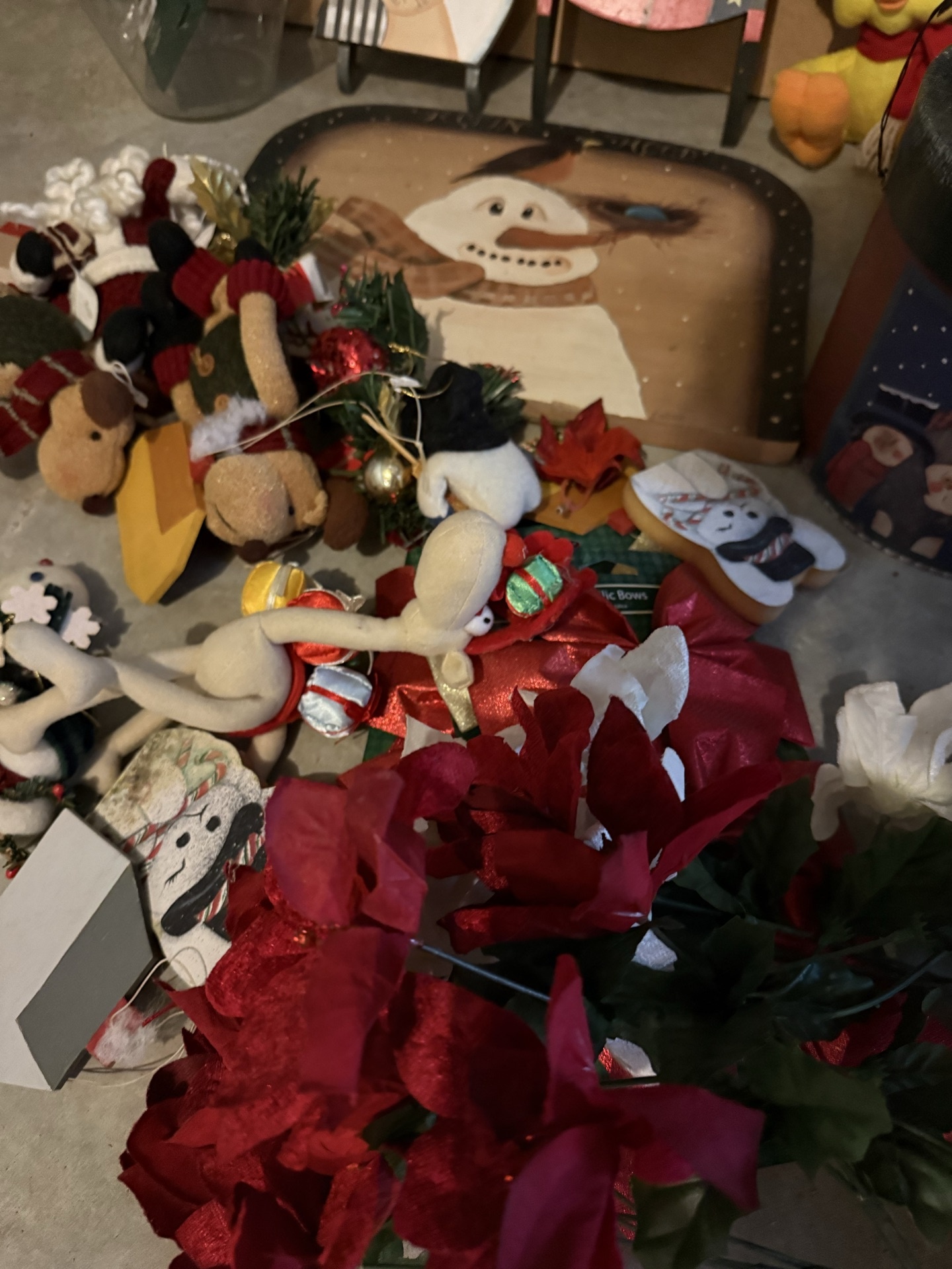 Assorted Christmas decorations and holiday plush characters - image 3 of 8