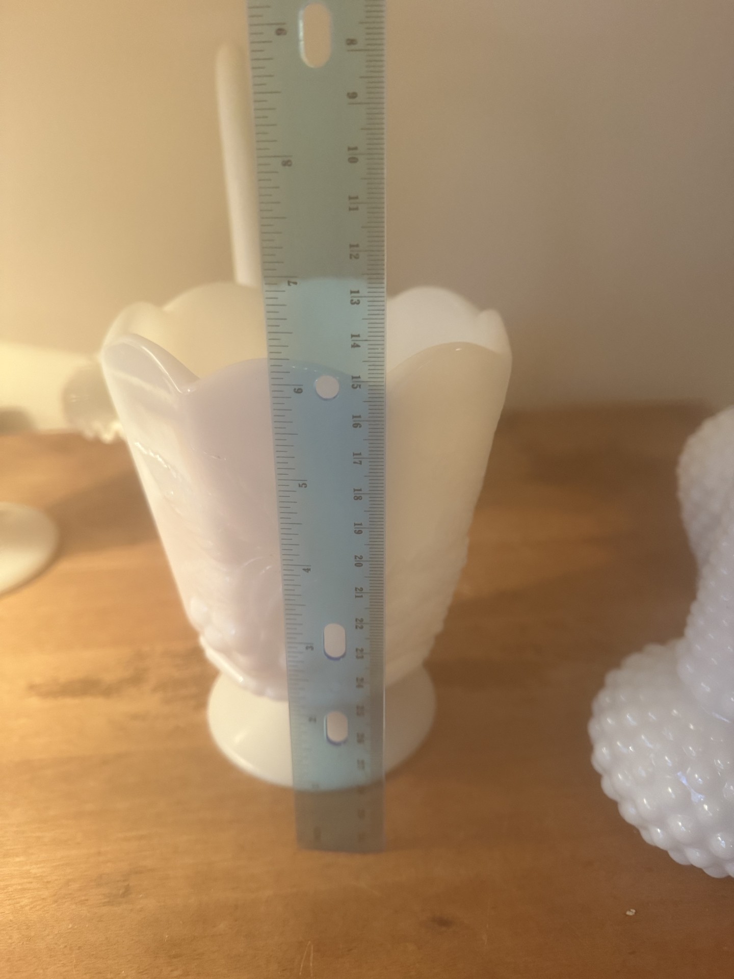 Milk glass hobnail decor set (vases and salt shakers) - image 10 of 11