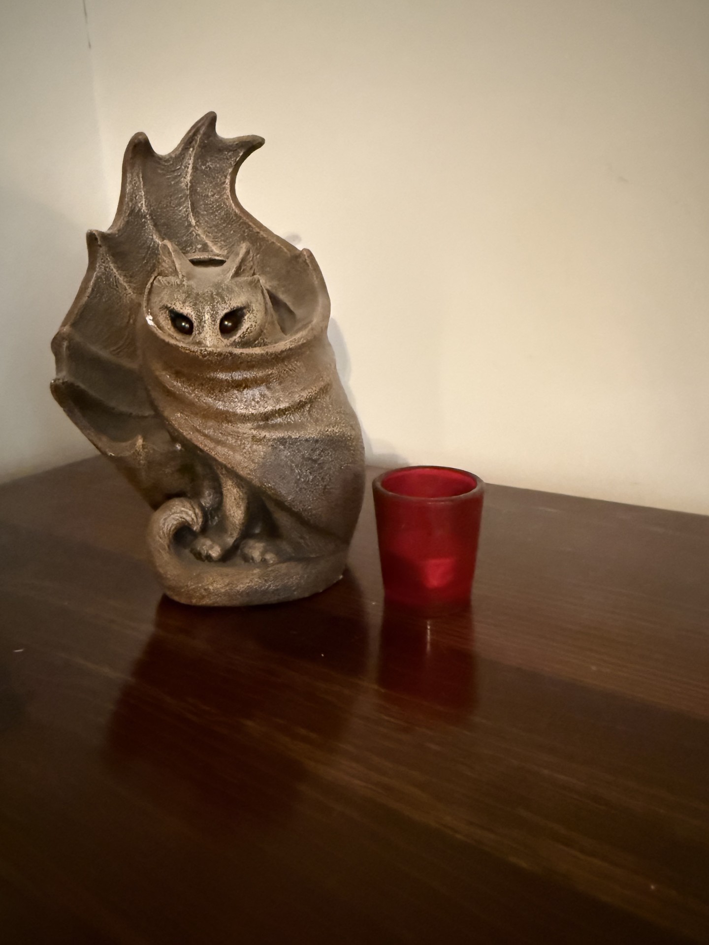 Windstone Editions bat sculpture with winged shell - image 6 of 9