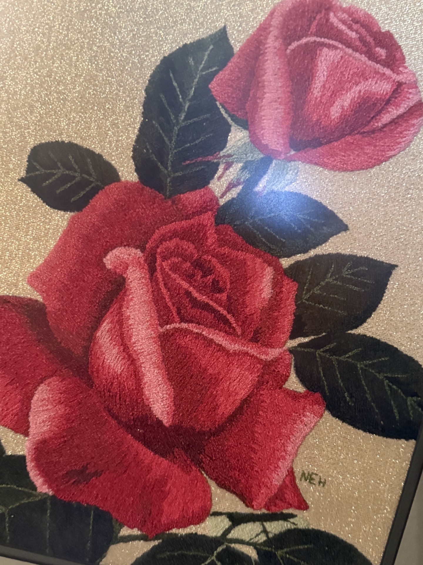 Framed Red Rose Artwork - image 8 of 12