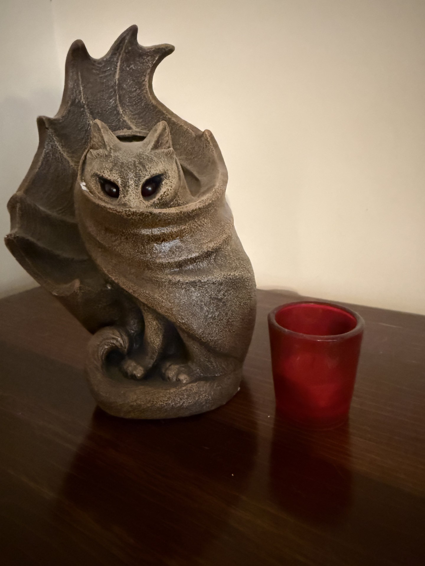 Windstone Editions bat sculpture with winged shell - image 7 of 9