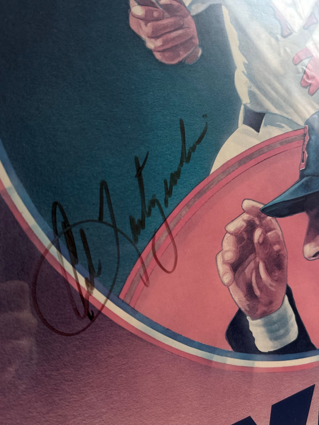 Framed Red Sox baseball poster with autographs - image 2 of 4