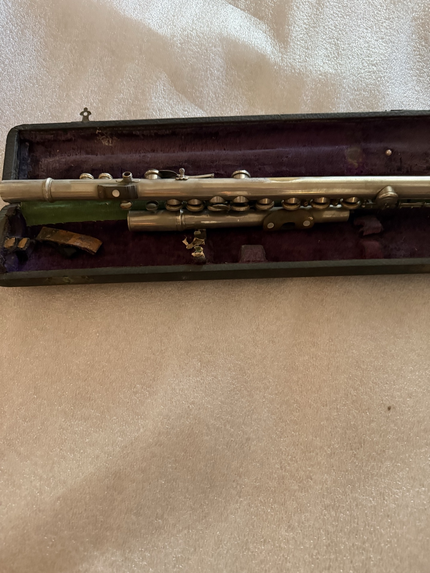 Silver flute with multiple sections - image 1 of 5