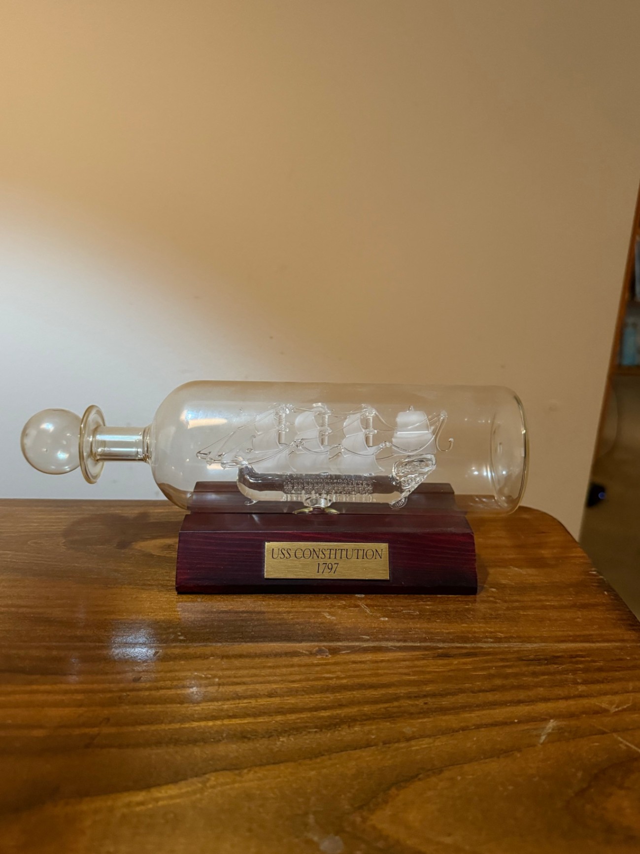 USS Constitution Glass Boat in a Bottle - image 2 of 6