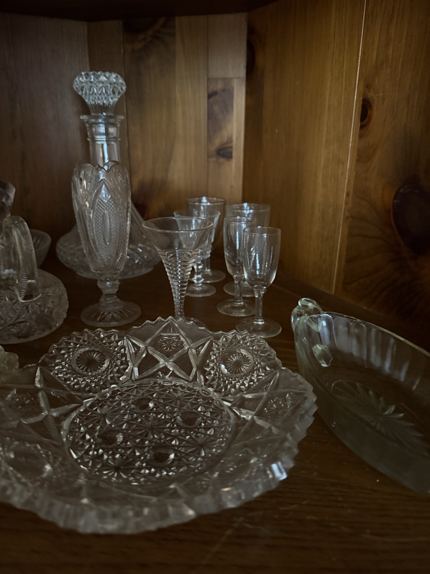 Assorted vintage cut-glass glassware - image 3 of 7