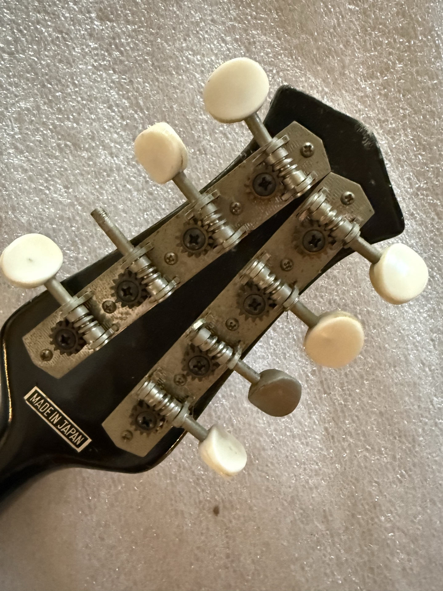 Mandolin with ornate tailpiece and Made in Japan label - image 5 of 7