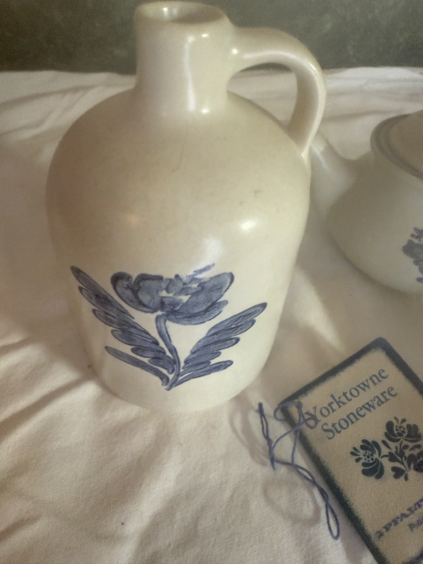 Plfizgraph Yorktowne Stoneware jug and teapot - image 3 of 4