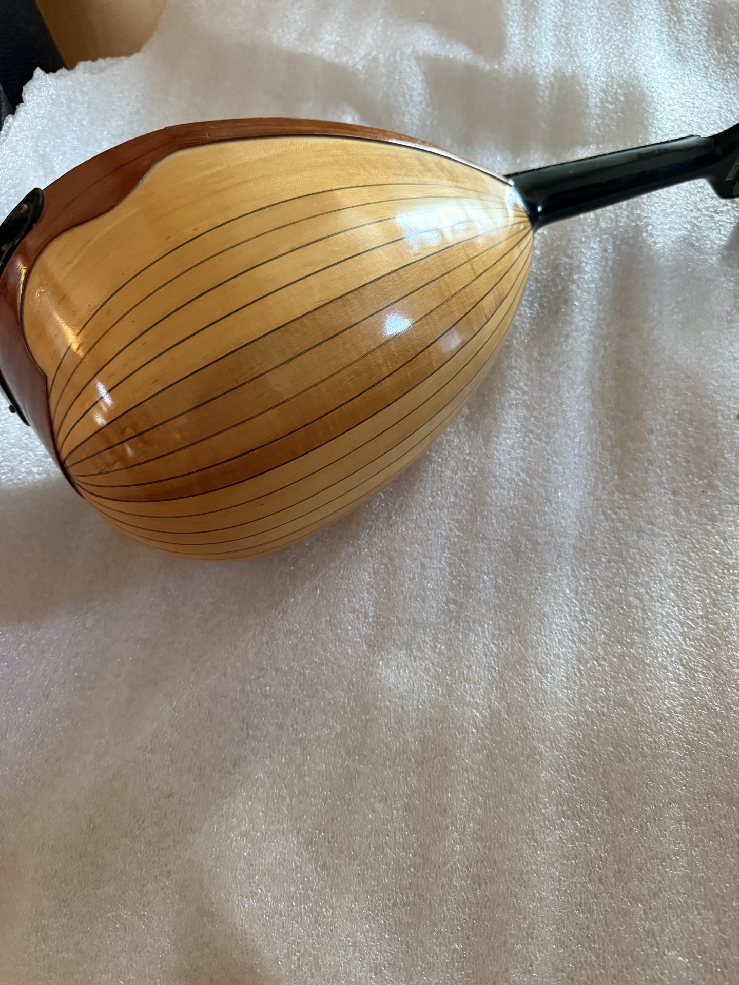 Mandolin with ornate tailpiece and Made in Japan label - image 3 of 7