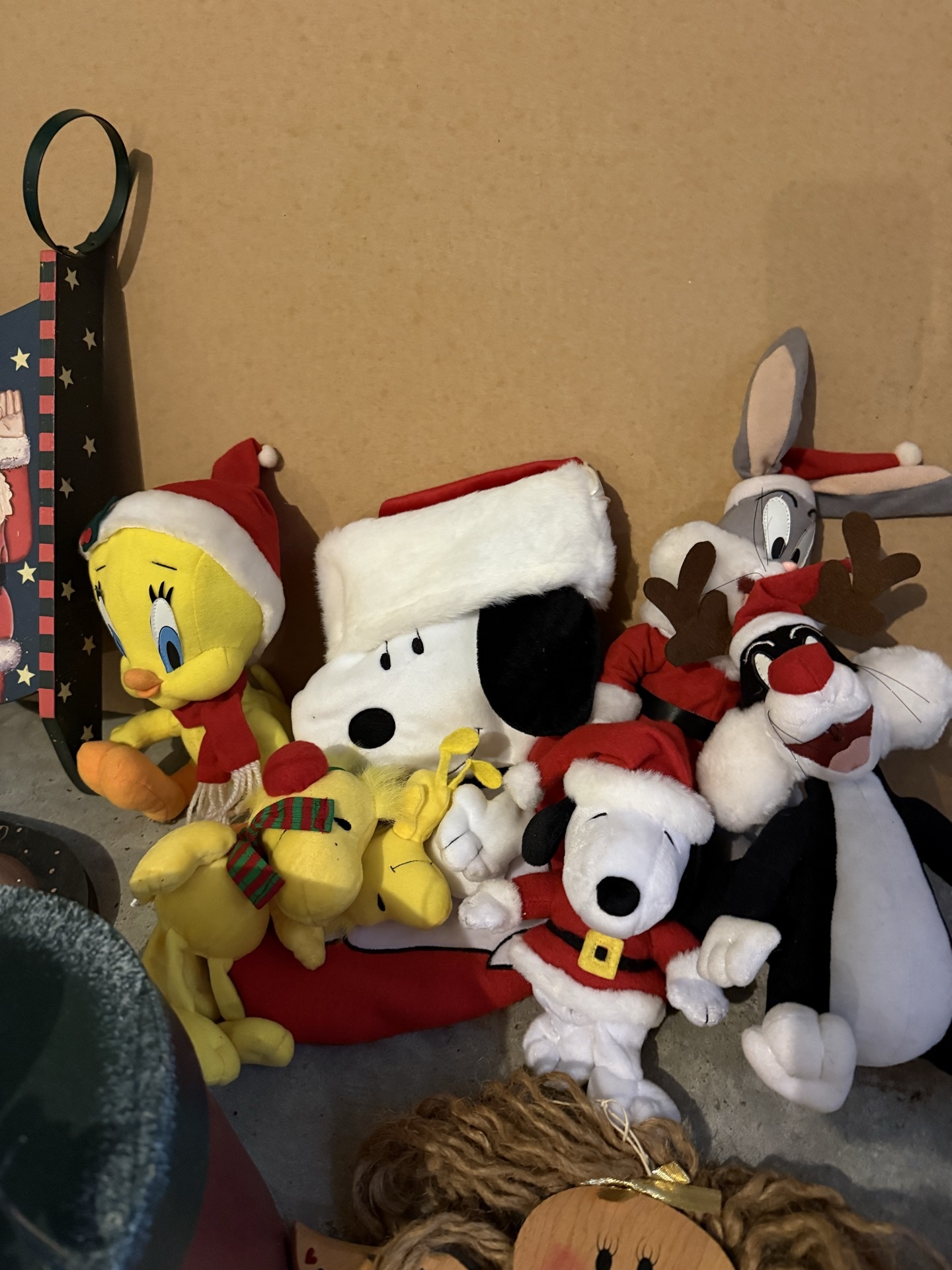Assorted Christmas decorations and holiday plush characters - image 6 of 8