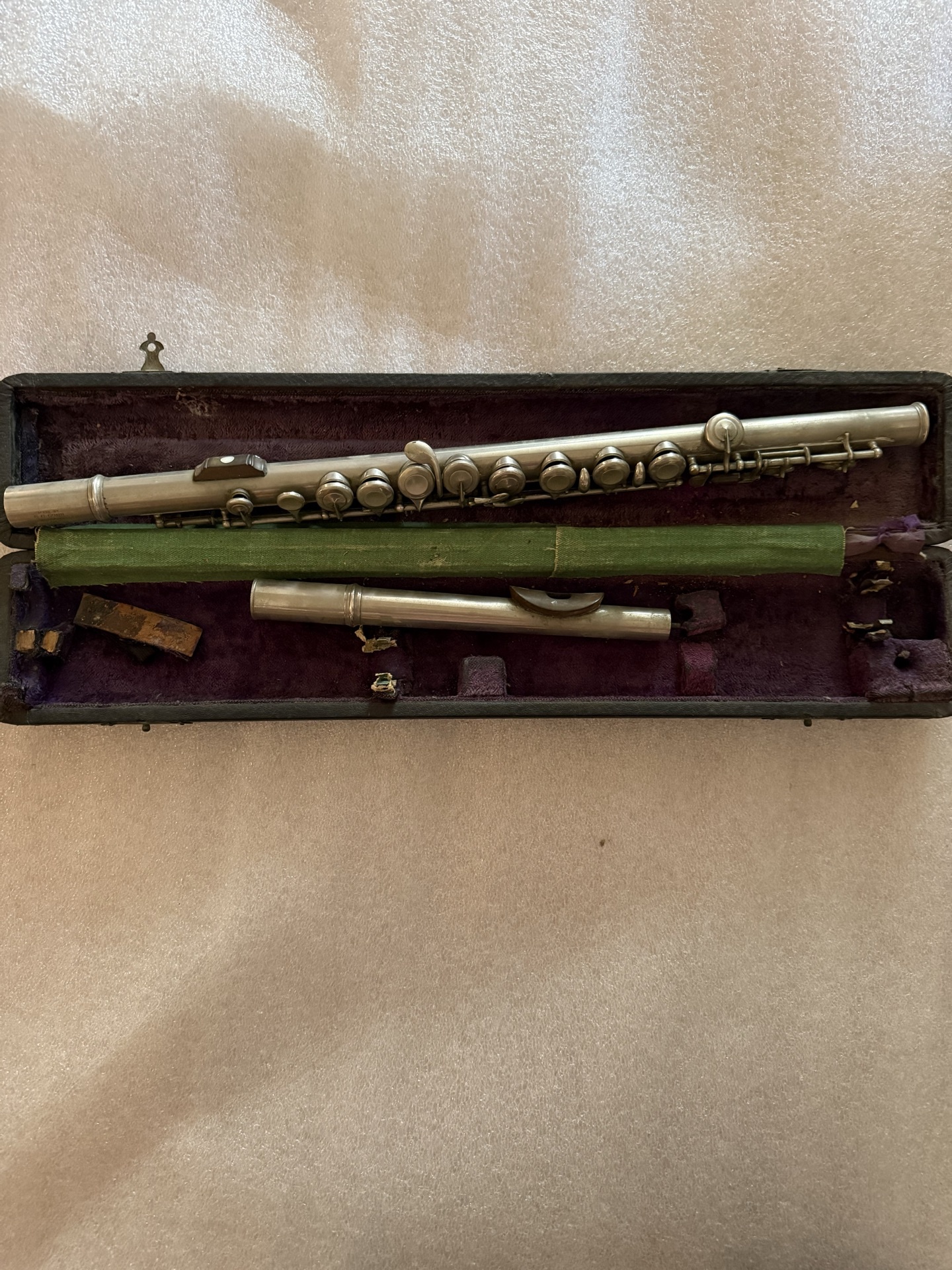 Silver flute with multiple sections - image 2 of 5