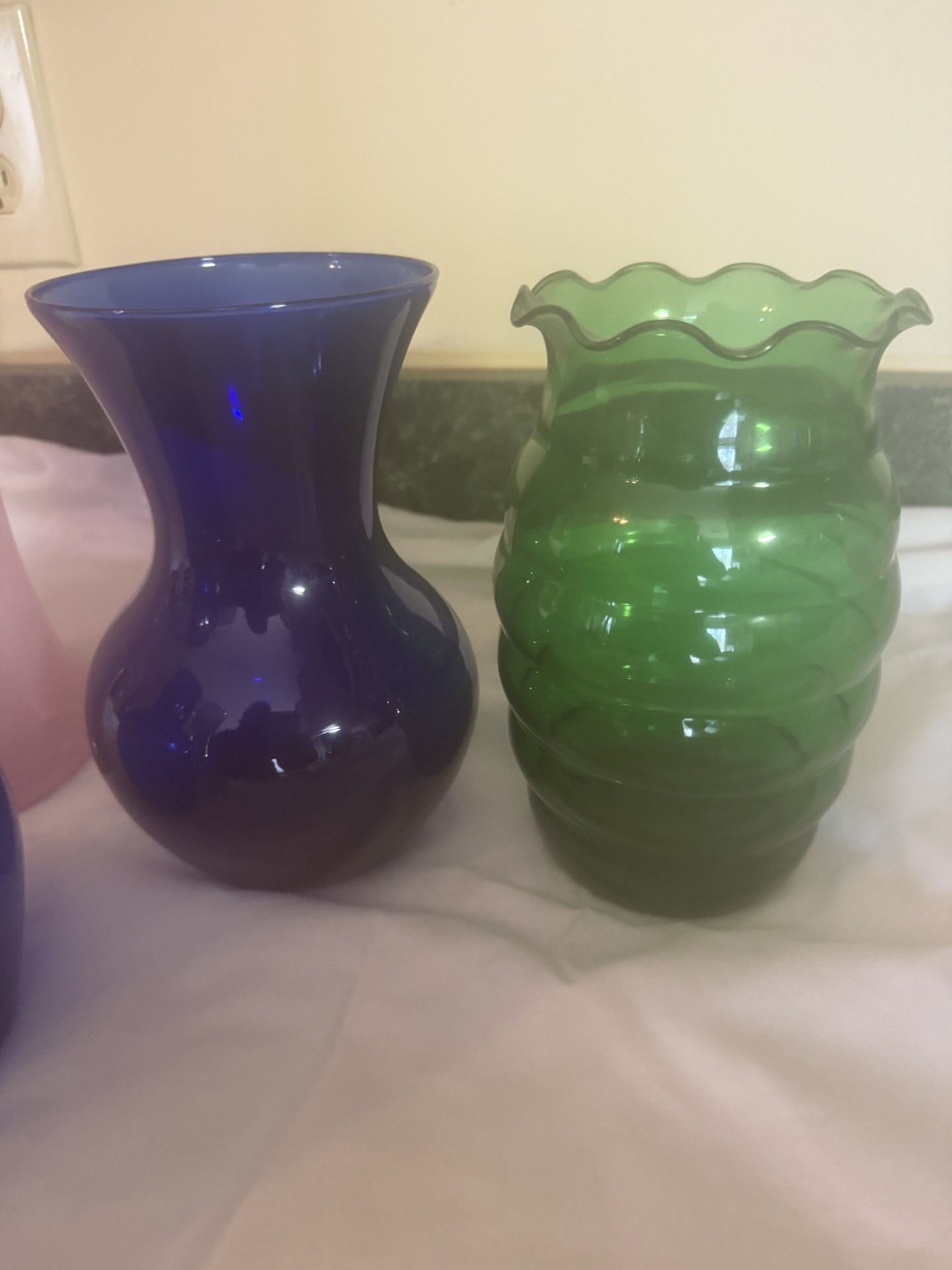 Assorted Colored Glass Vases - image 4 of 5