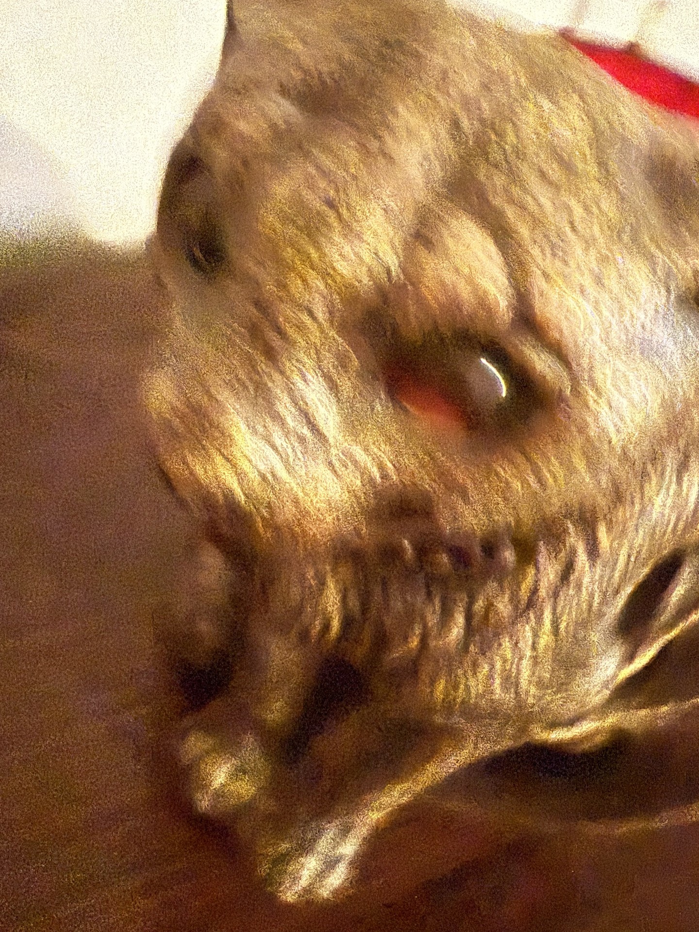 Winged Gargoyle Sculpture with Red Glass Center - image 6 of 9