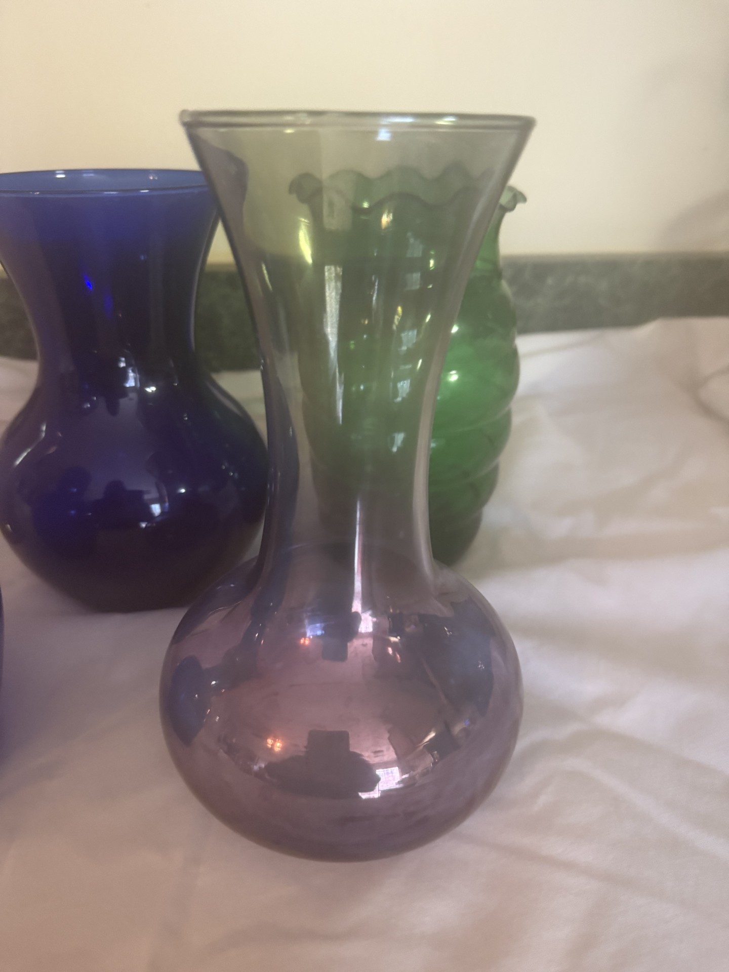 Assorted Colored Glass Vases - image 3 of 5