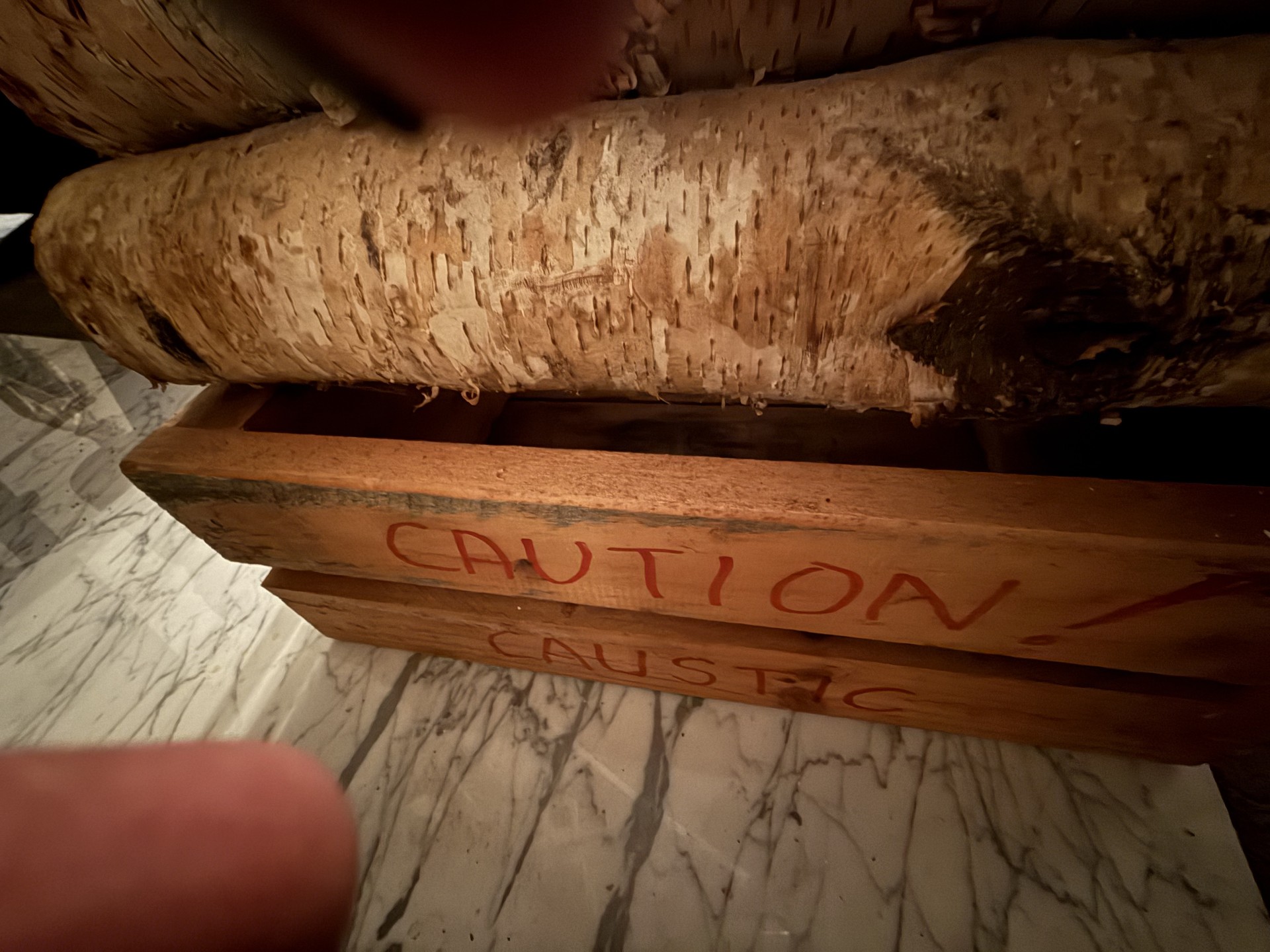Birch log bundle with fireplace tools and vintage decorations - image 11 of 13