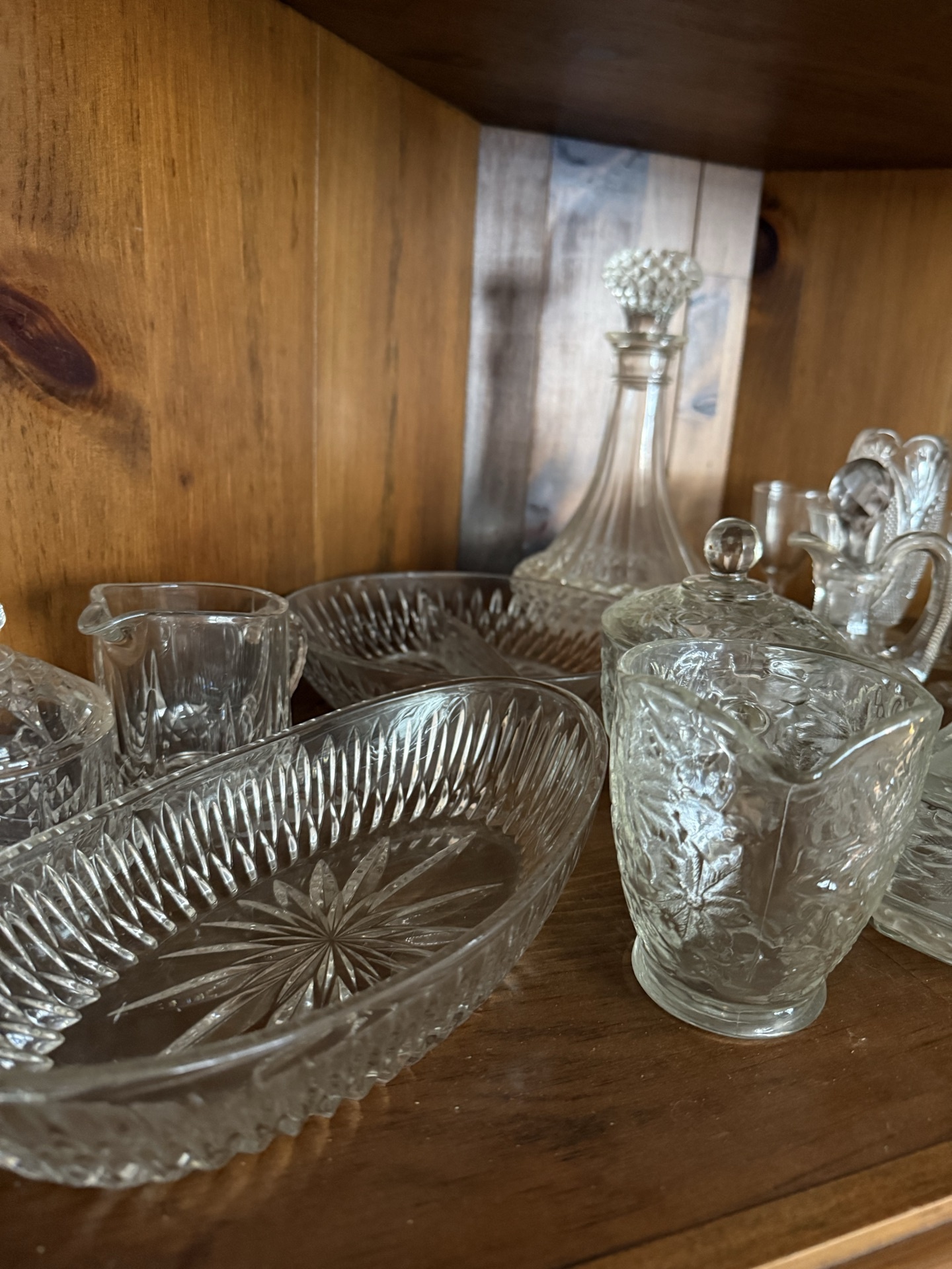 Assorted vintage cut-glass glassware - image 1 of 7