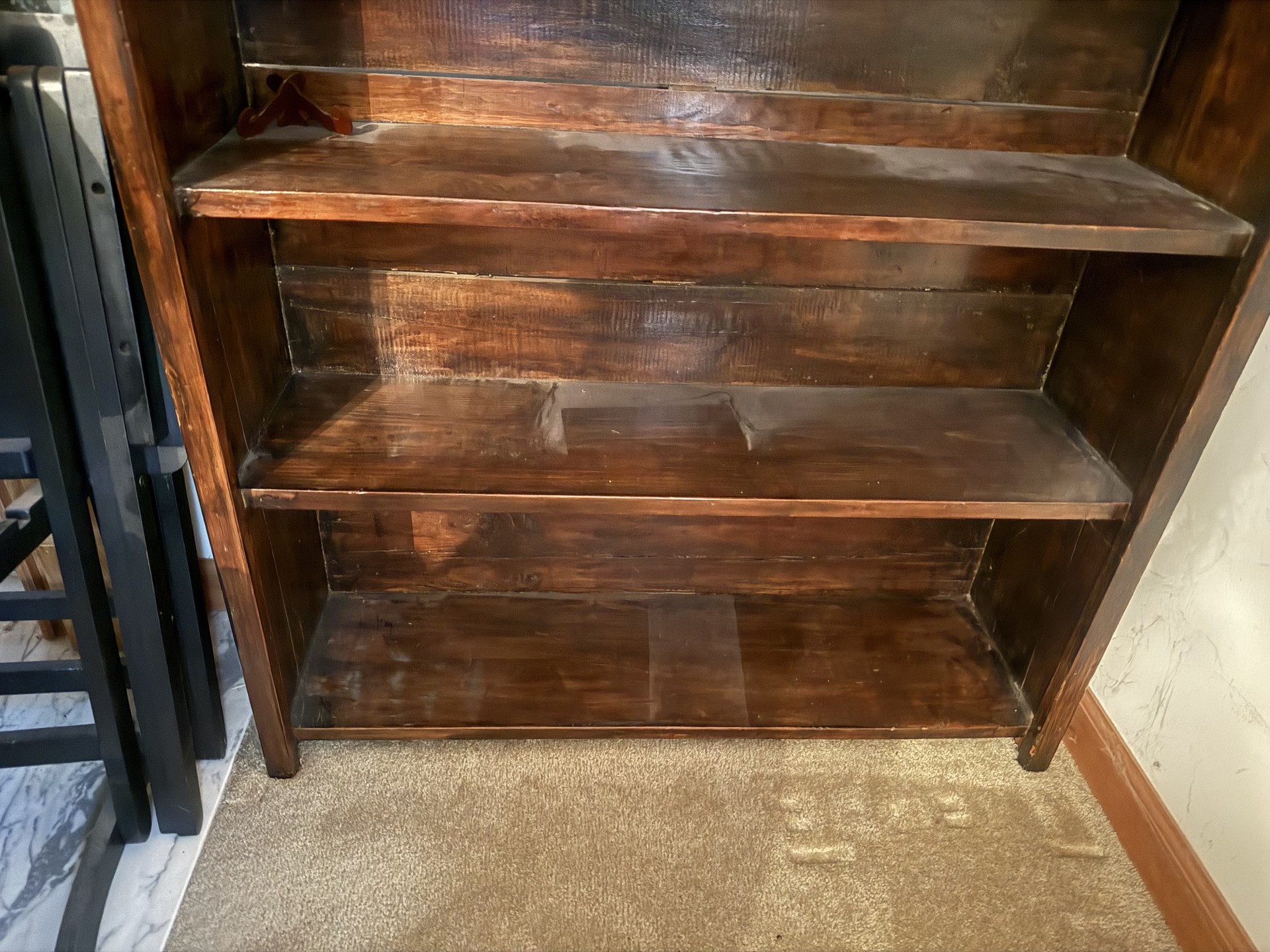Dark Finish Wooden Bookcase with Five Shelves - image 3 of 6