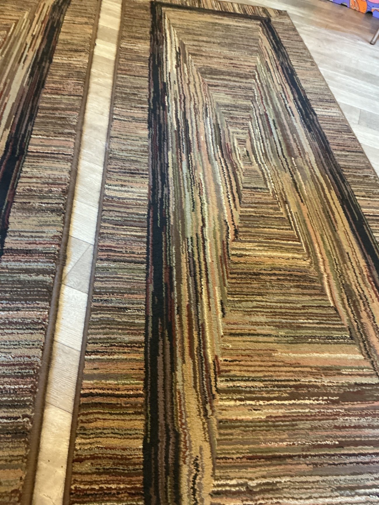 Two rectangular patterned runner rugs - image 2 of 4