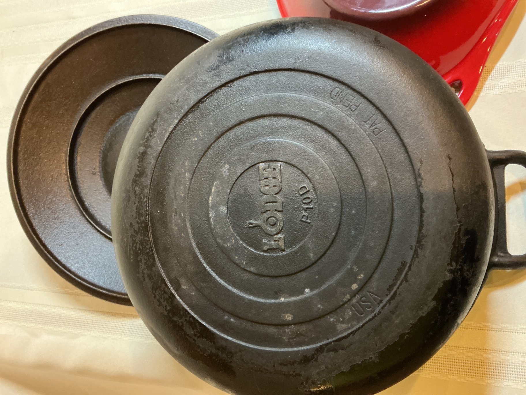 Lodge Cast iron dutch oven and enamel oval dish - image 5 of 5