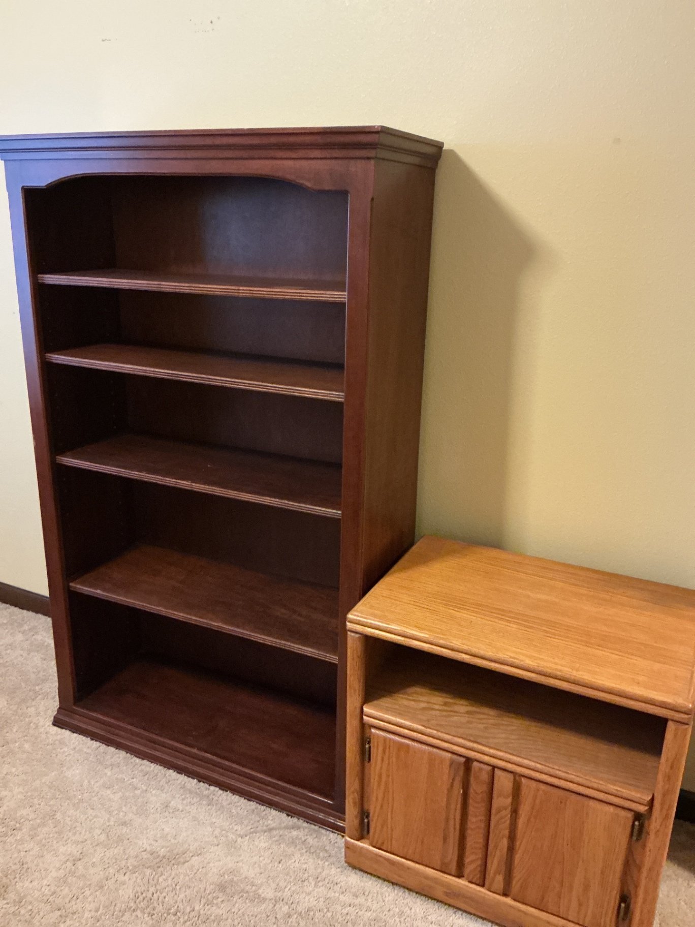 Wooden bookshelf and cabinet - image 1 of 5