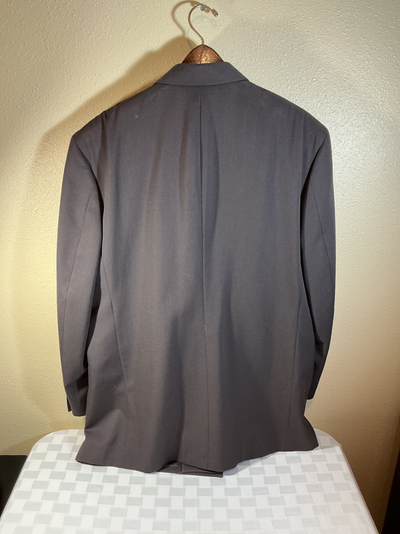 Men's Gray Wool Suit Jacket, Trousers and Ties - image 2 of 9