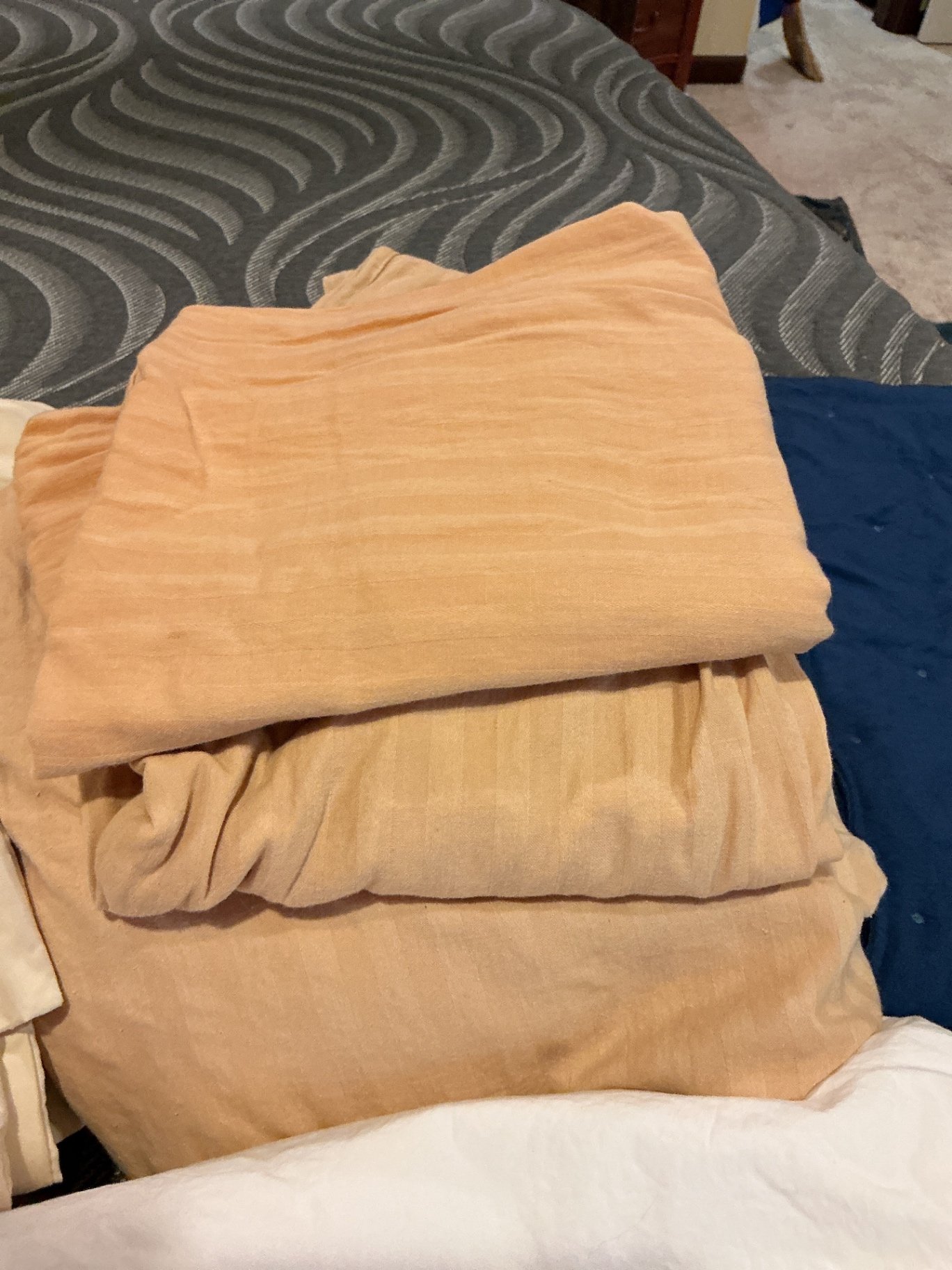 Wooden four-poster king canopy bed with carved headboard - image 9 of 9