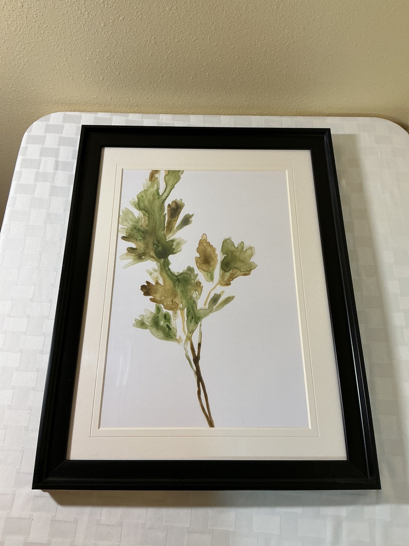 Framed botanical art prints and watercolor  - image 4 of 5