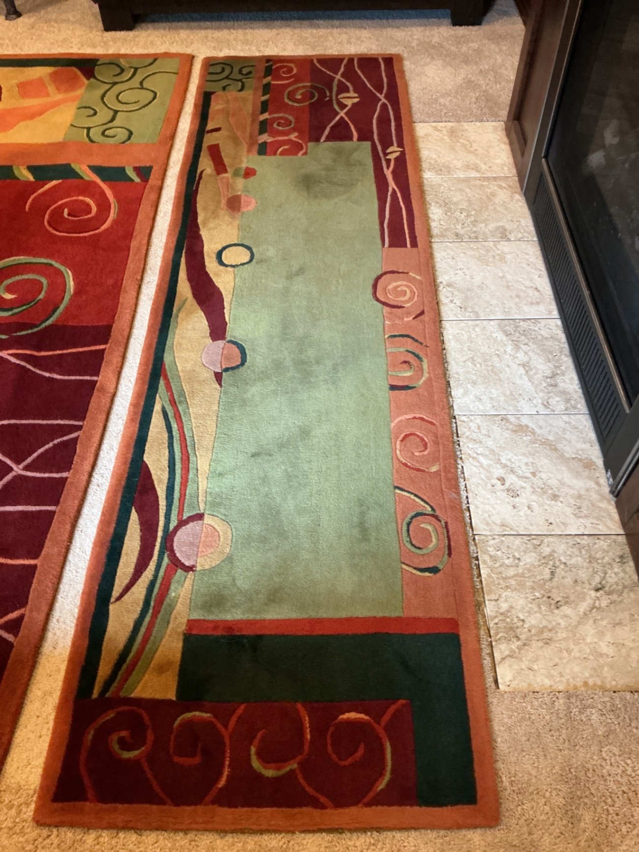 Multicolor wool area rug, matching runner, Nourison - image 4 of 11