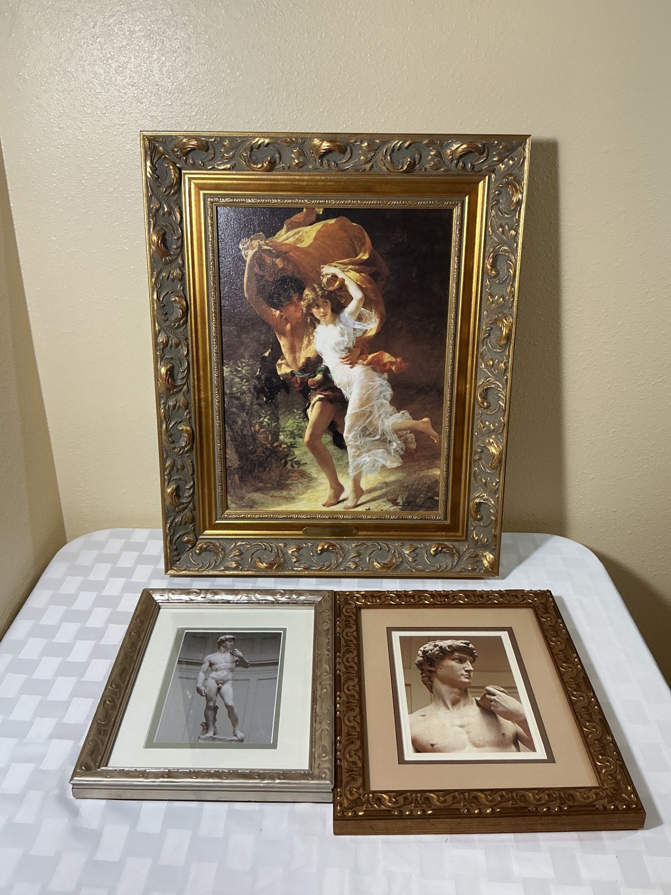 Framed print on canvas of The Storm and Photos of The David - image 1 of 3