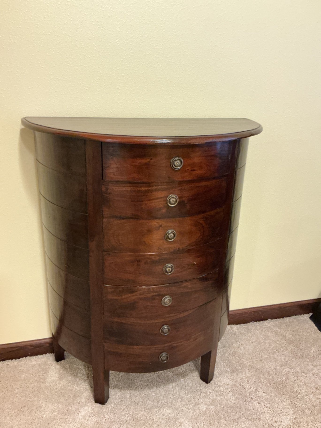 Bow-front Chest of Drawers - image 1 of 7