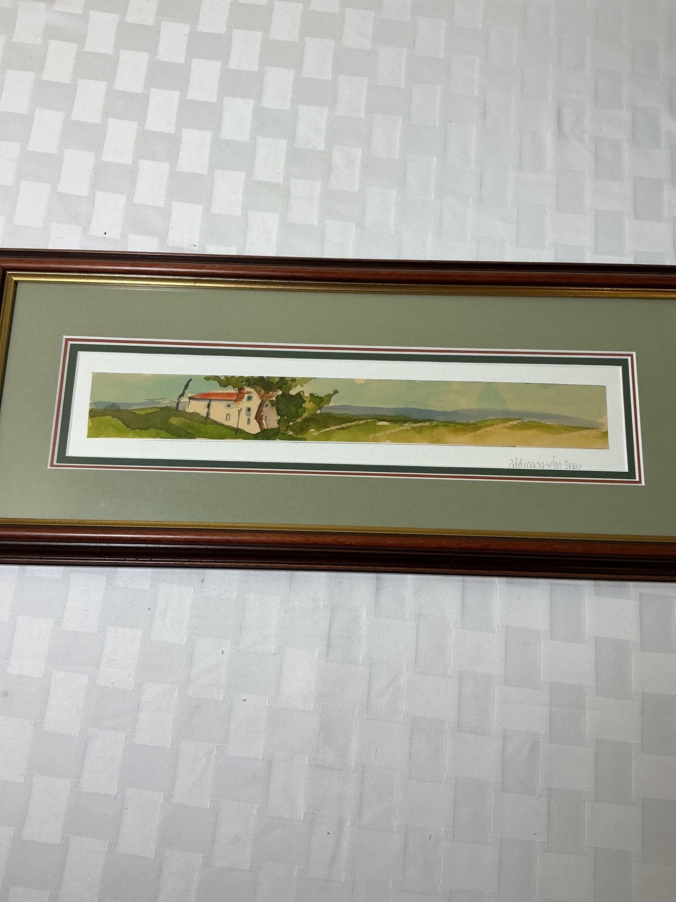 Assorted framed art prints and wooden engraving tray - image 2 of 5