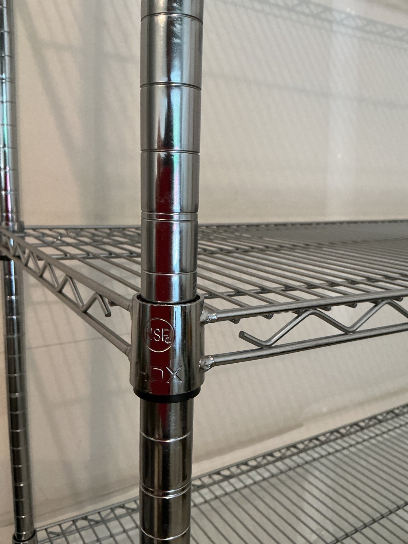 Five-Tier Chrome Wire Shelving Unit on Casters - image 4 of 4