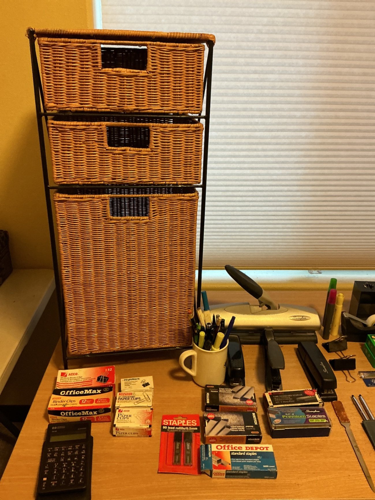 Assorted Office Supplies and Storage Organizer - image 4 of 4