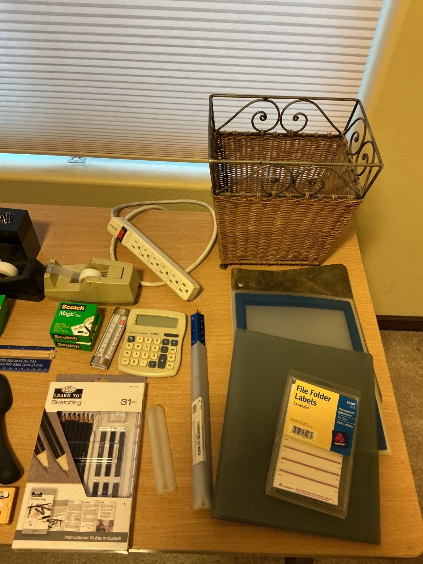 Assorted Office Supplies and Storage Organizer - image 2 of 4