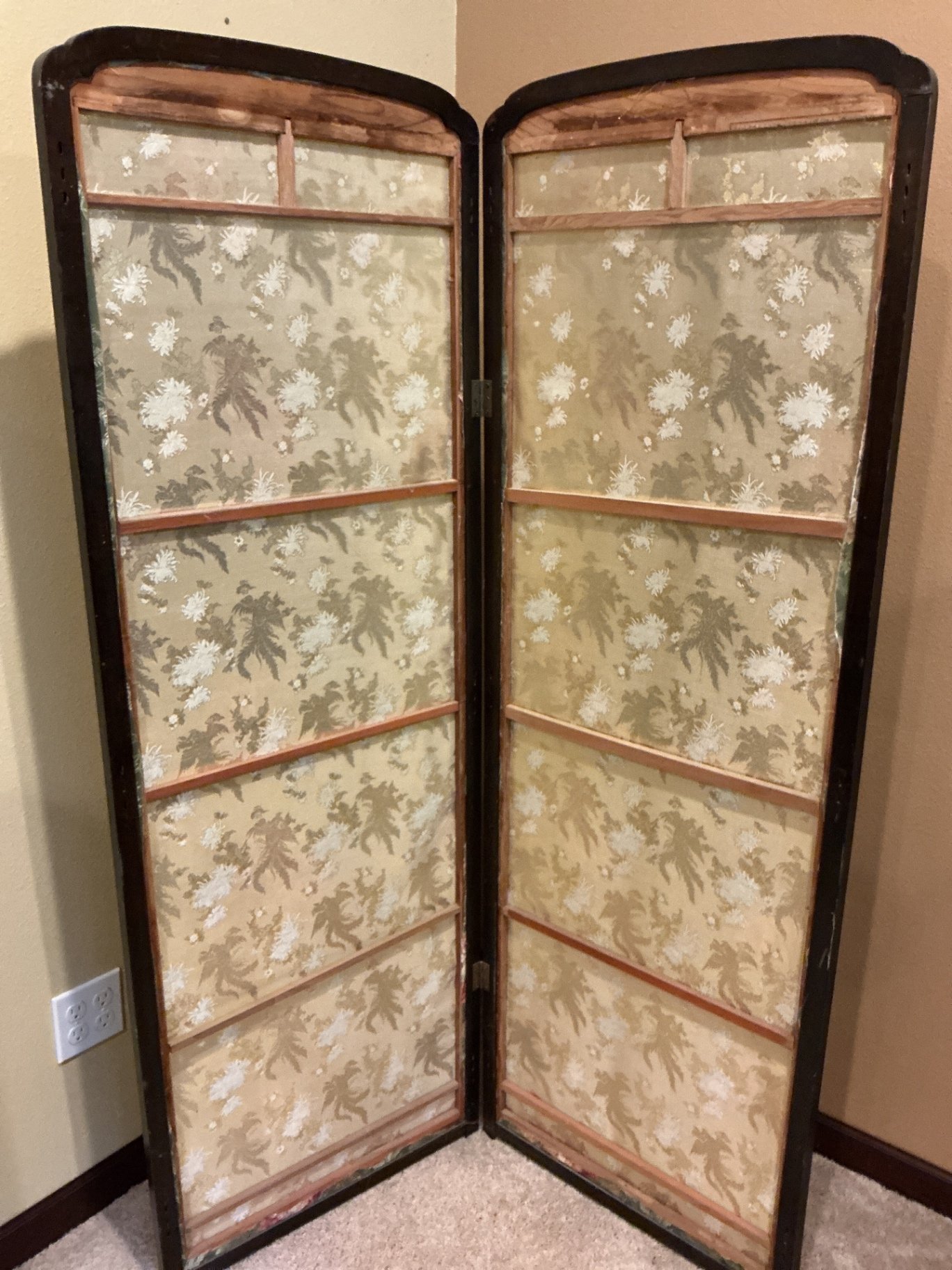 Two-Panel Floral Folding Screen - image 2 of 4
