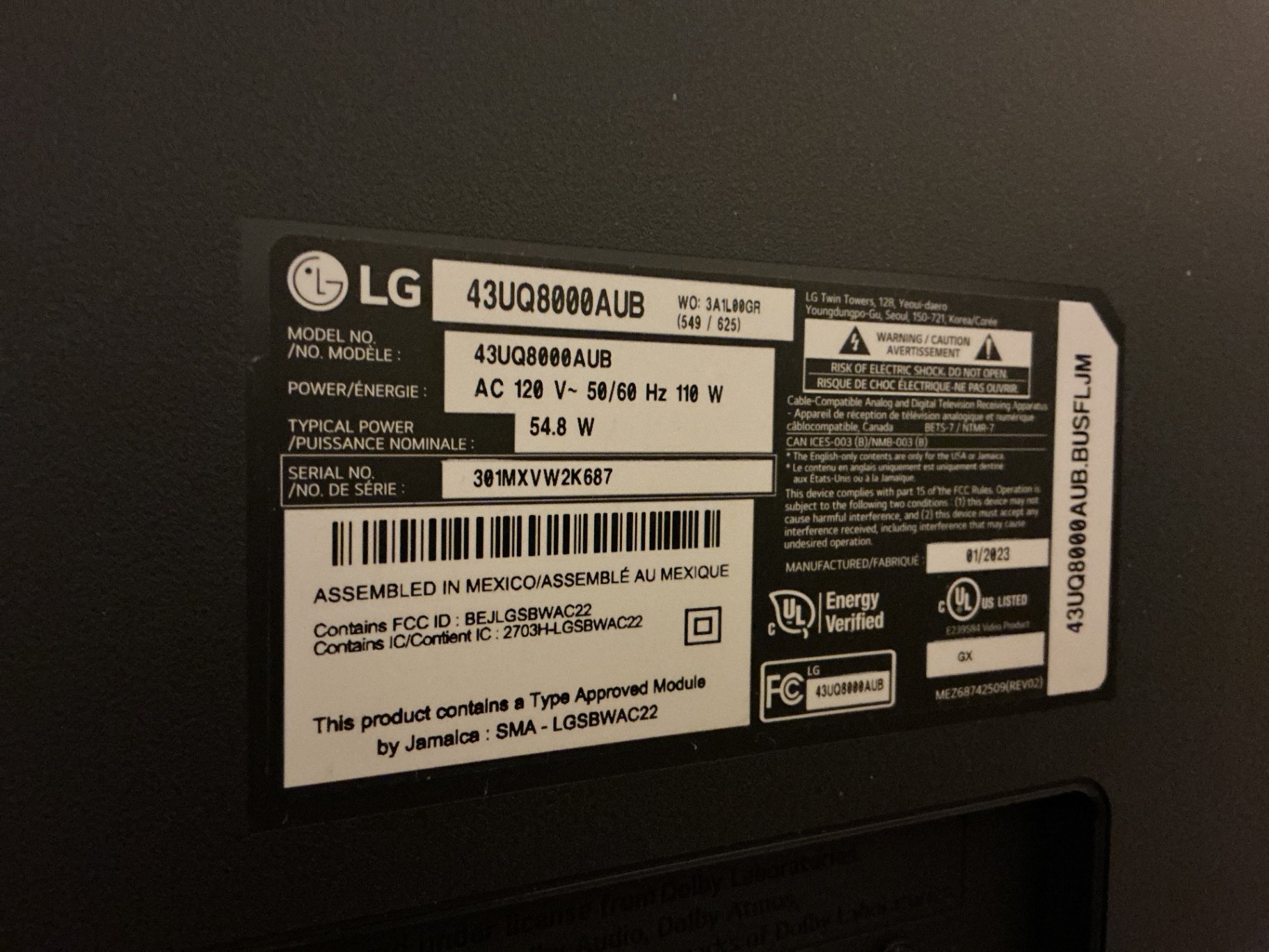 LG Flat-Screen TV with Remotes - image 4 of 4