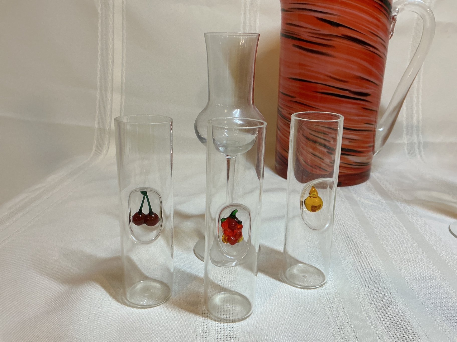Colorful Glassware Set with Pitcher and Stemware - image 4 of 8