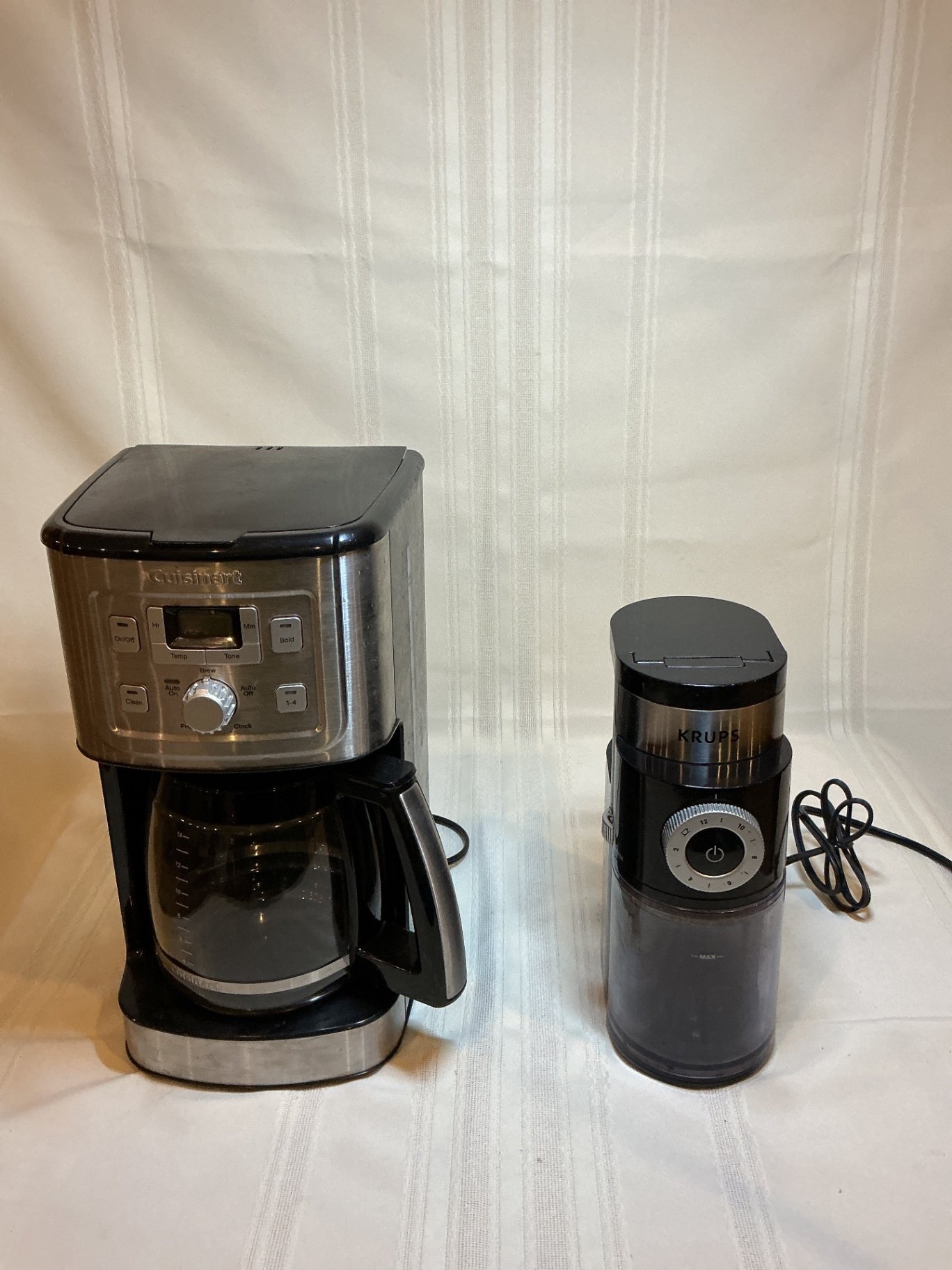 Cuisinart coffee maker and Krups coffee grinder - image 1 of 3