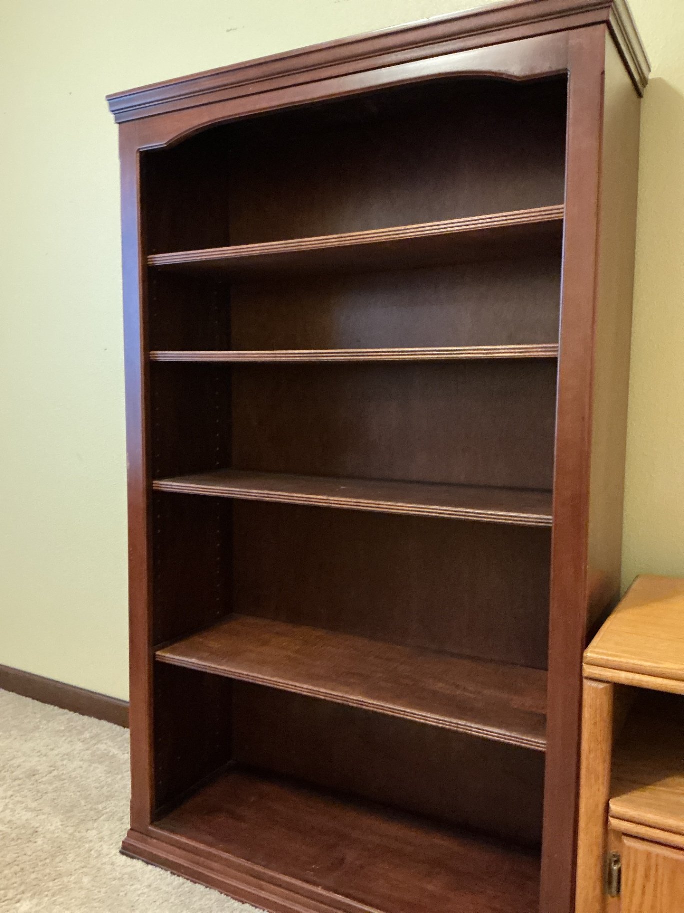 Wooden bookshelf and cabinet - image 4 of 5